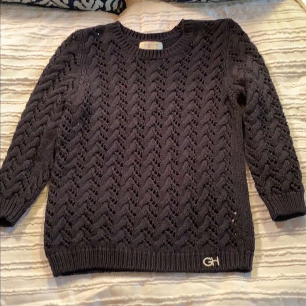 Navy blue Gilly hicks sweater Cable knit